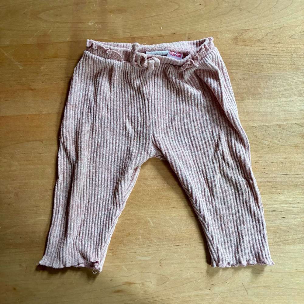Zara pink ribbed pants
